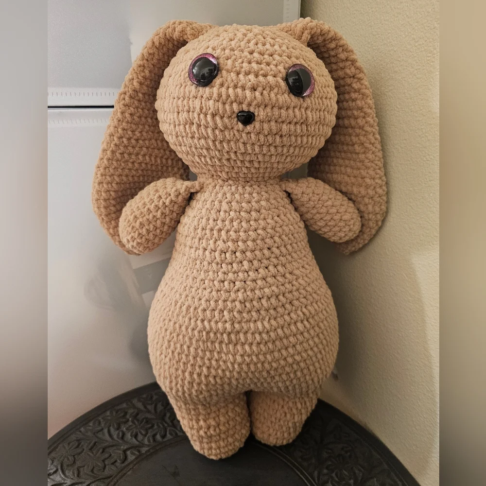 Handmade Medium/large Crochet Bunny Plush - Picture 2 of 9